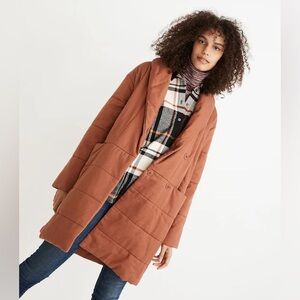 Madewell Dumont Pink Puffy Coat